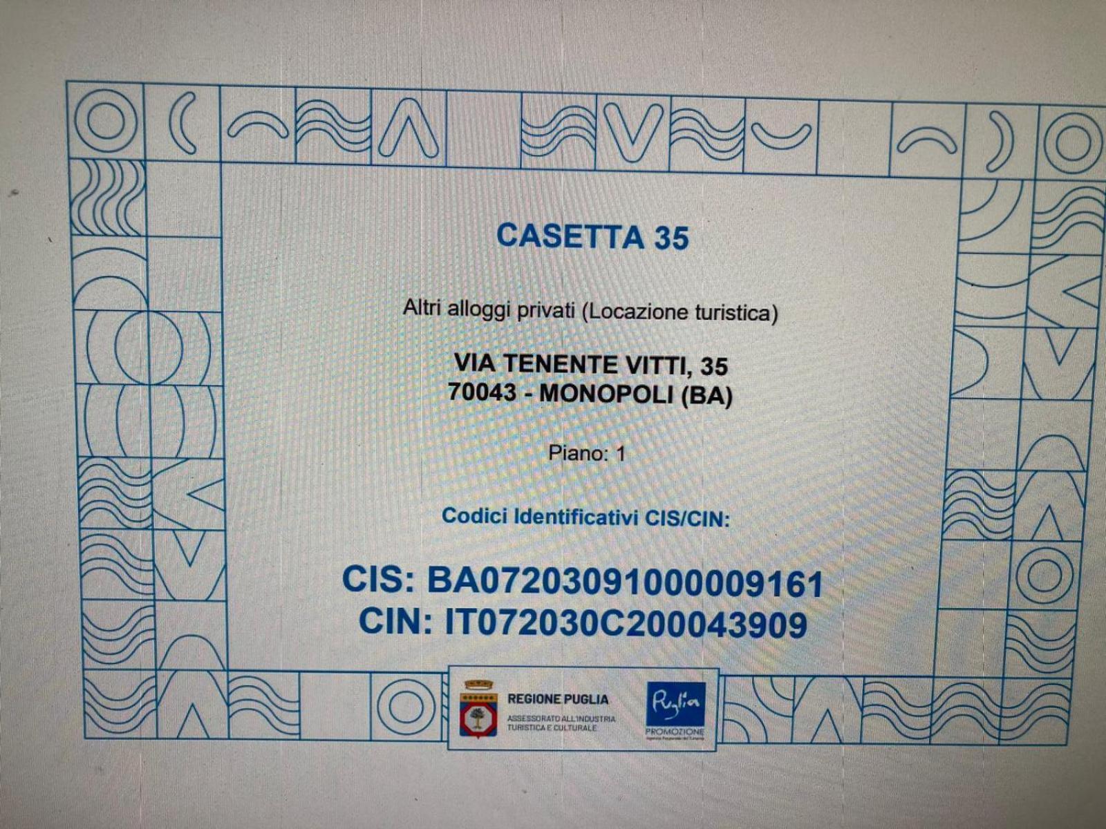 Casetta 35 Monopoli Exterior foto